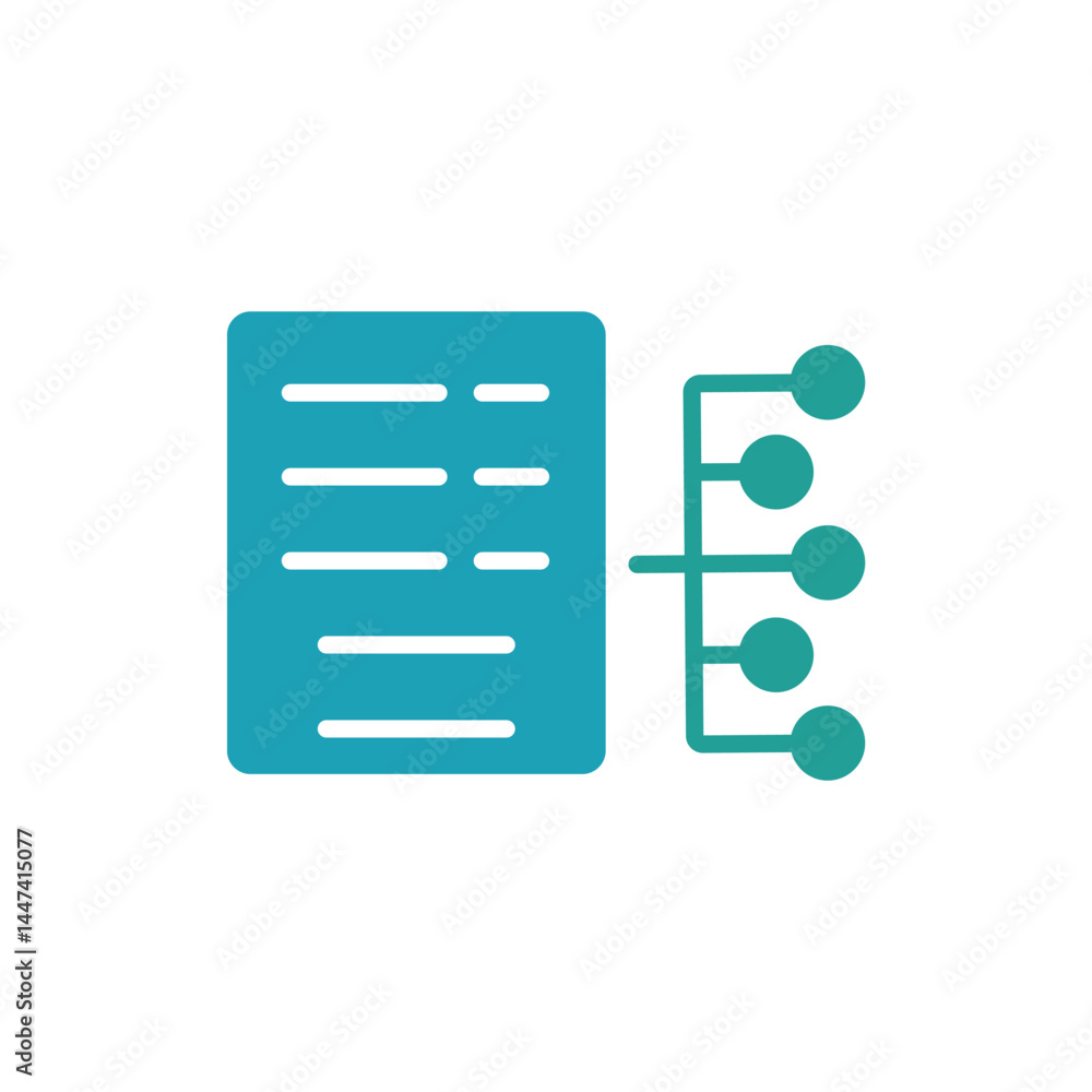 Poster digital data icon. vector.editable stroke.linear style sign for use web design,logo.symbol illustrat