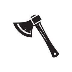 Axe silhouette icon vector art design isolated on a white background