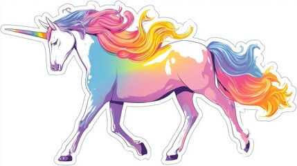 Obraz premium Colorful Unicorn Design