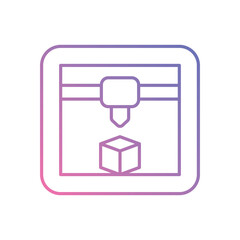 3D Printer Icon vector stock illustration