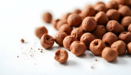 Obraz premium cereal chocolate balls isolated on white background