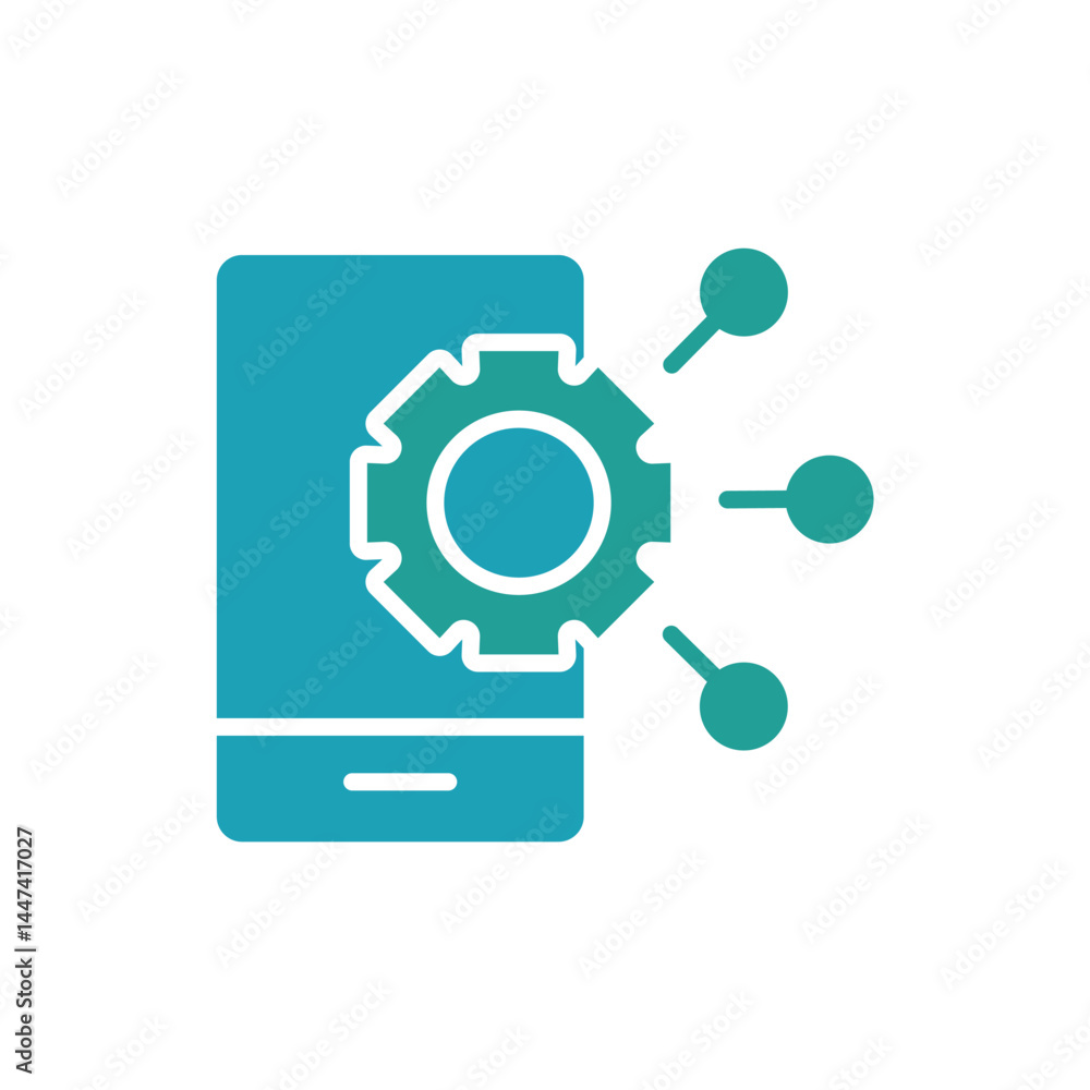 Poster mobile application icon. vector.editable stroke.linear style sign for use web design,logo.symbol ill
