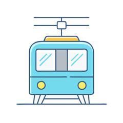 Isolated cable car vector graphic illustration for transportation and travel designs and projects