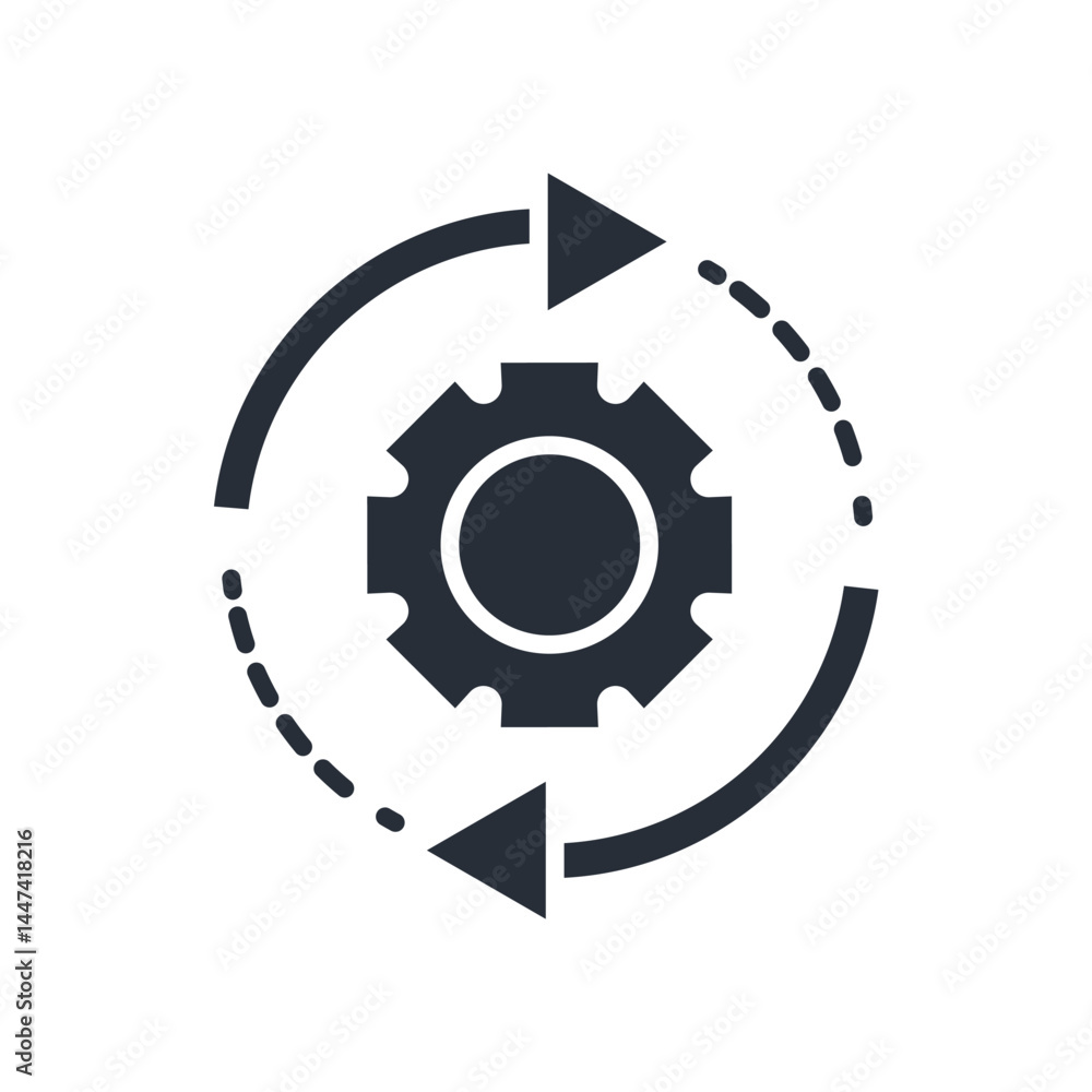 Poster process icon. vector.editable stroke.linear style sign for use web design,logo.symbol illustration.