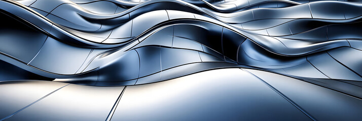 Fluid Metal: Abstract Wave Design