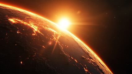 sunlight in the sky horizon space view background 21