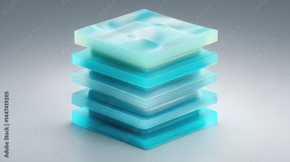 Poster conceptual icon depicting stacked automated triggers in algorithmic signal layering for enhanced tra