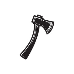 Axe silhouette icon vector art design isolated on a white background