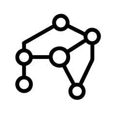 Digital Links: Network Node Connectivity Icon Vector