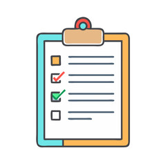 Clipboard checklist task list survey form checkmark choice to do list assignment planning report job