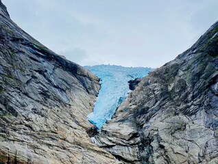The Briksdal Glacier, one of Norway's most iconic glaciers