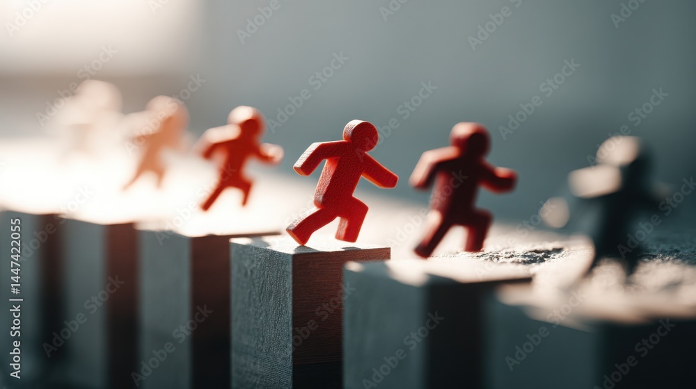 Poster conceptual illustration of breakout in low volume pocket depicting easy moves and trader strategy in