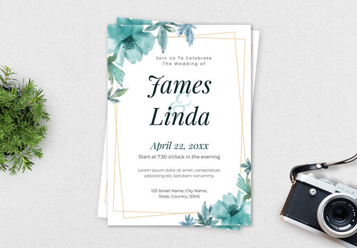 Elegant Weeding Invitation Card Template