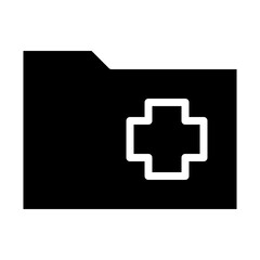 Health Record File Glyph icons