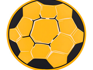 Yellow And Black Soccer Ball Illustration Graphic Transparent Background