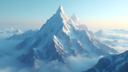 Mountain Range Formed by Financial Growth Graph Peaks and Valleys