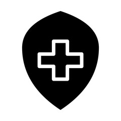 Fototapeta premium Immunity Shield Glyph icons