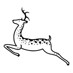 jumping axis deer vector graphic