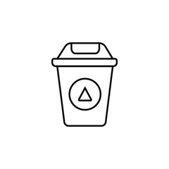 trash can icon vector symbol isolated