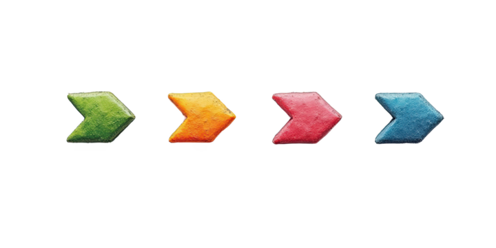 Colorful Arrow Direction Indicators - Minimalism