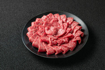 牛肉　黒毛和牛　ロース肉　スライス Beef, Japanese Black Beef, Loin, Sliced