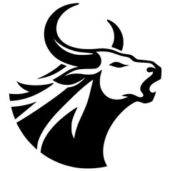 Bull head silhouette