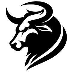 Bull head silhouette