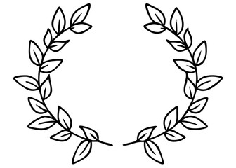 Circular Floral Wreath Made of Lilies in Line Art, Elegant Lily Flower Frame, Minimalist Floral Wreath Design, Cut Out