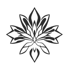 Download abstract floral vector art design in black and white for free commercial use artwork image