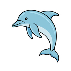 Fototapeta premium Dolphin illustration dolphin drawing ocean animal marine life aquatic mammal sea creature art design vector