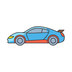 Find the perfect blue sports car cartoon image for your project high performance vehicle design