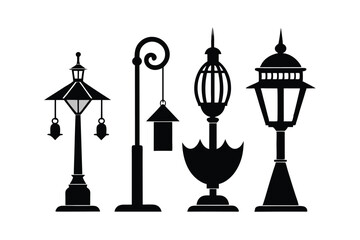 street lamp vector illustration