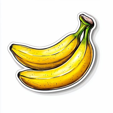 yellow bananas on white background clip art preview
