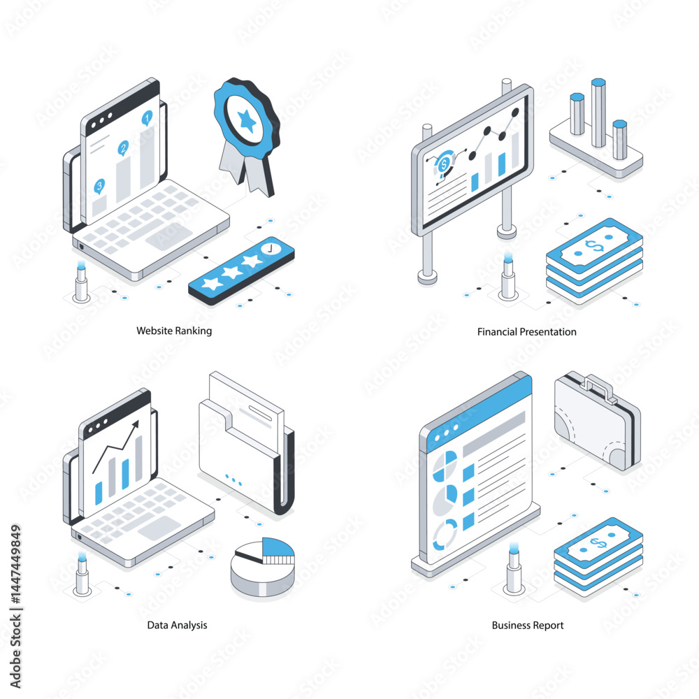 Poster set of web analytics 19