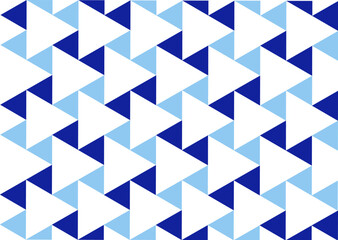 Seamless abstract triangle pattern with white blue and navy shapes....