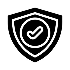 security shield glyph icon
