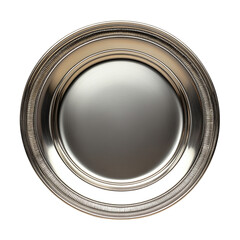 plain round plate on transparent background 