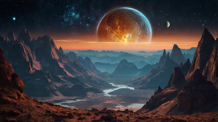 sunrise over the mountains