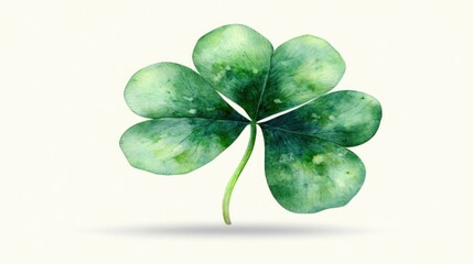 Watercolor Clover Leaf: A Symbol of Luck and Nature's Beauty