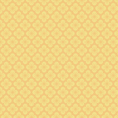 Seamless Floral Pattern in Warm Yellow Tones