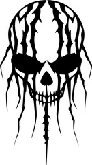 Floral Sugar Skull Tattoo SVG