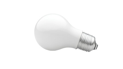 White Light Bulb Isolated on Clean White Background