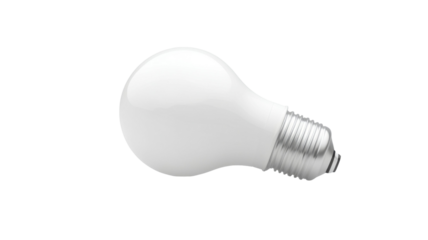 White Light Bulb Isolated on Clean White Background