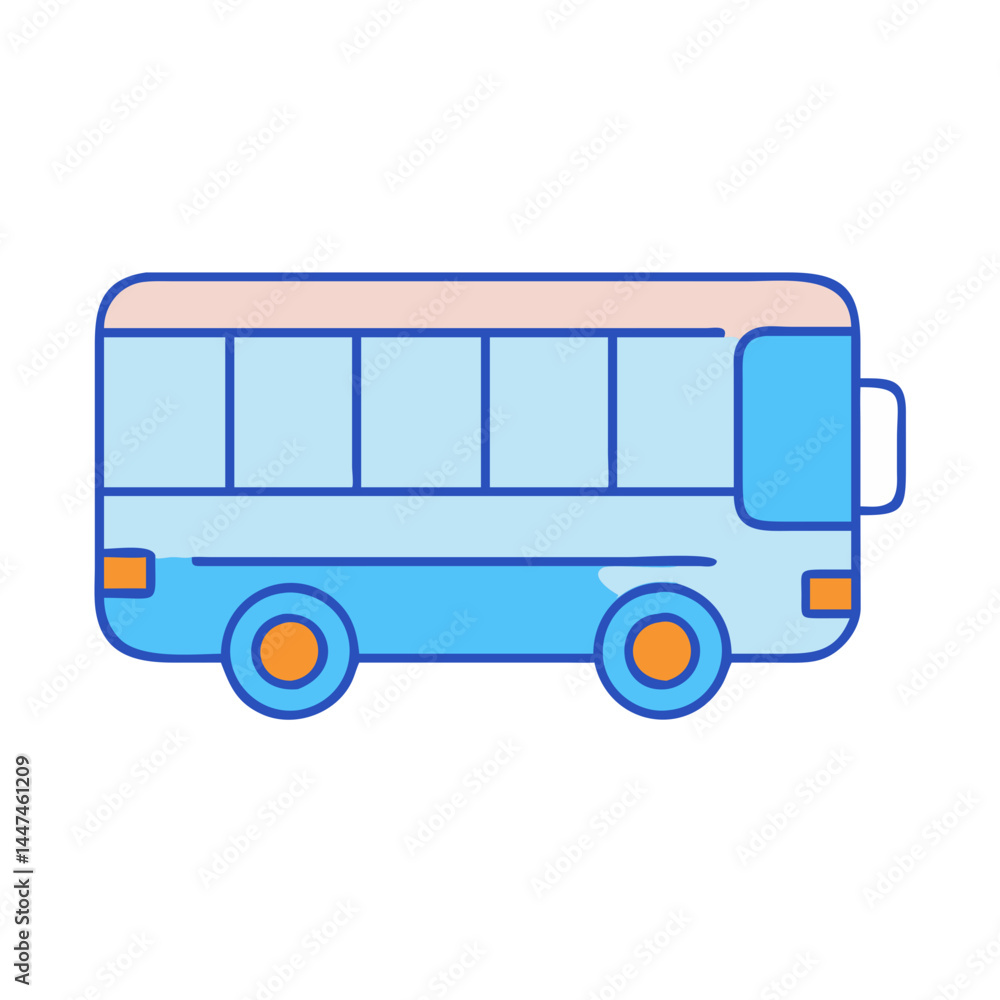 Poster find a cartoon bus image for school projects and transportation design needs in vector format online