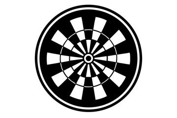 Dartboard icon silhouette vector illustration