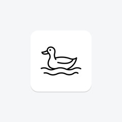Duck By Pond, vector, pixel perfect, illustrator file