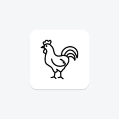 Rooster Crowing, vector, pixel perfect, illustrator file