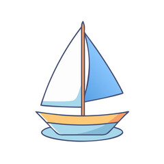 Sailboat illustration vector graphic design sailing boat drawing nautical vessel clip art icon 90