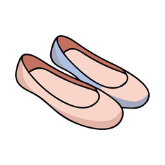 Ballet flats shoes women fashion footwear comfortable slip on shoes casual style vector art