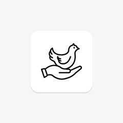 Chick In Hand, vector, pixel perfect, illustrator file